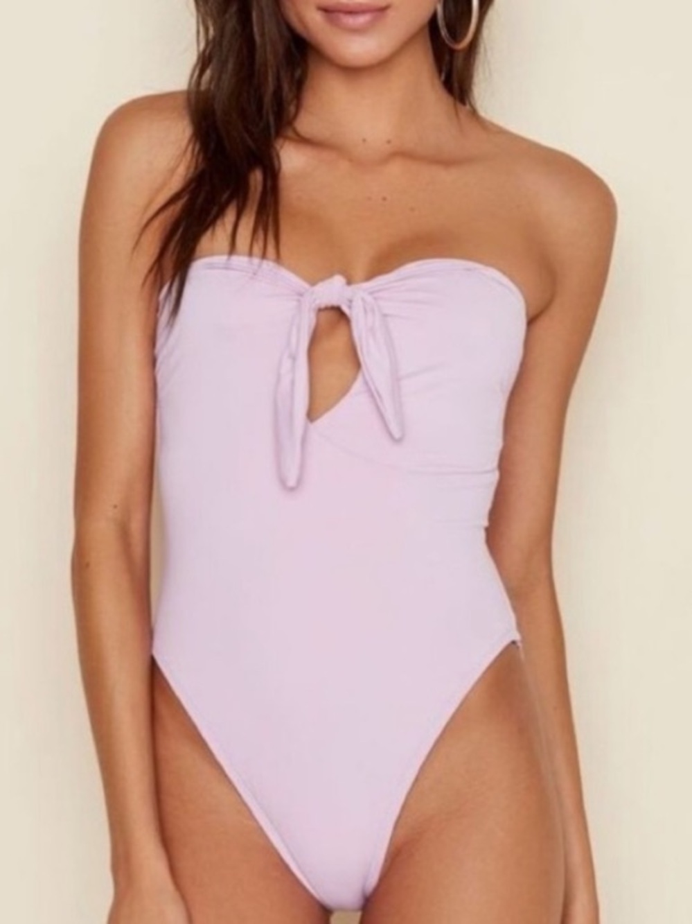 Dippin Daisys Strapless purple one piece swim suit